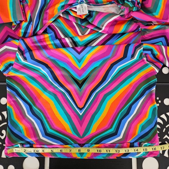 Trina Turk Pink Multicolor Geometric Print Swim Tunic Cover-Up | Women's Medium - Picture 7 of 15